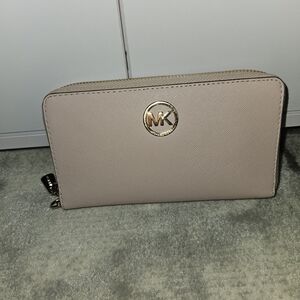 Michael Kors Blush Pink Wallet with Gold Accents